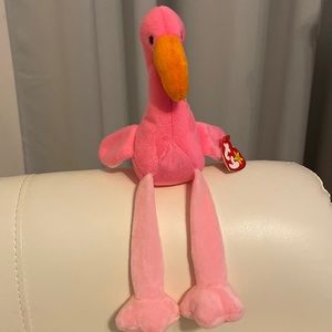 Ty Beanie Baby Original. PINKY the Flamingo. Born February 13, 1995. #4072 Rare